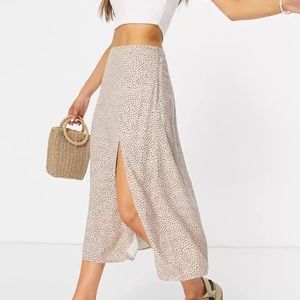 Abercrombie & Fitch - Printed High Slit Midi Skirt